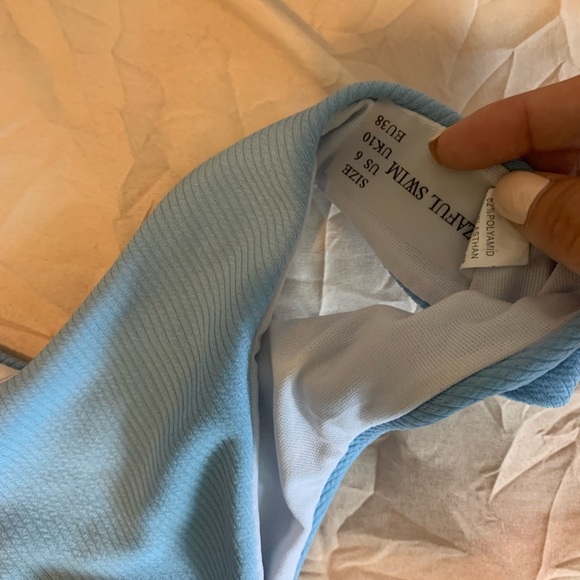 Baby Blue Ribbed Bikini - Picture 3 of 3